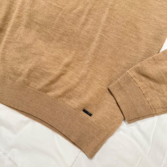 DSquared2 mens virgin wool blend sweater beige tan size L lightweight, Italy - Picture 4 of 8